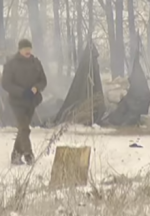 Під Бердянськом згоріло наметове містечко біля блокпоста (відео)