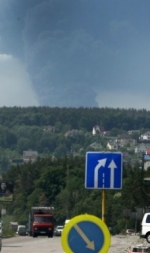 РНБО озвучила основні  версії пожежі під Києвом (відео)