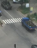 Донецьком пройшла колона військової техніки без розпізнавальних знаків (фото)